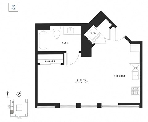 a floor plan of a small apartment